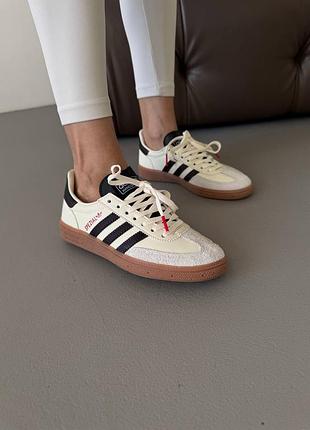 😍 женские кроссовки adidas spezial | cream / black / red (1)