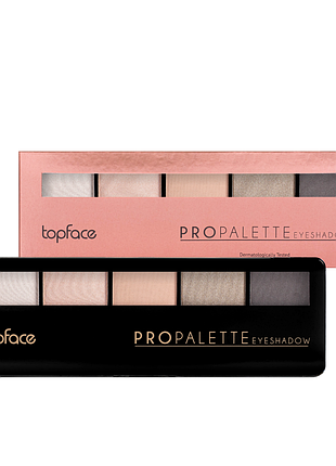 Палітра тіней для повік 5 кольорів тopface pro palette, № 06 daily skin care