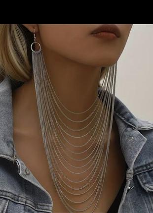 Серьги колье