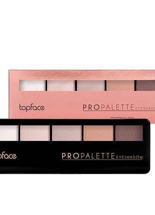 Палітра тіней для повік 5 кольорів тopface pro palette, № 17 daily skin care