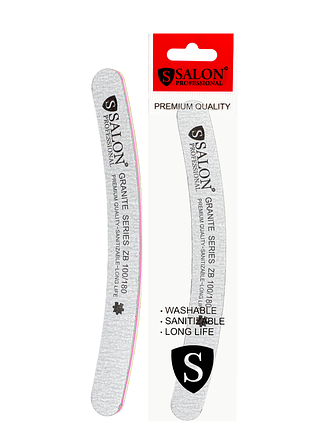 Пилочка для ногтей полировальная salon professional бумеранг на мягкой основе 335slp 100/180