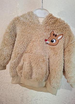 Плюшевый худи rudolph