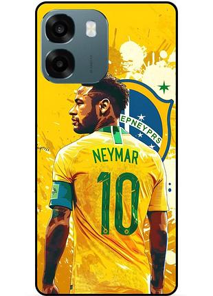 Чехол силиконовый бампер для oppo a6 с картинкой неймар neymar