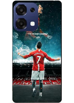 Силиконовый бампер чехол для oppo a6 pro с рисунком роналдо мю ronaldo