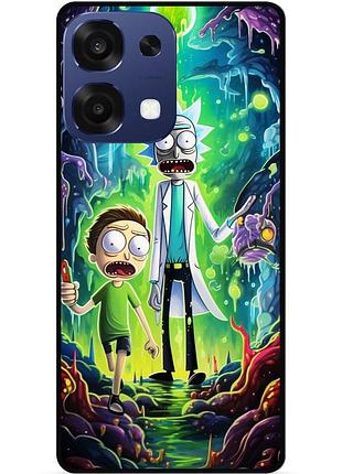 Силіконовий чохол бампер для oppo a6 pro з малюнком рік і морті rick and morty