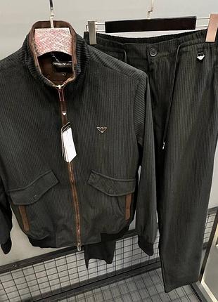 Костюм спортивний вельветовий чоловічий armani! спортивный костюм мужской вельветовый armani! размеры s-xxl!