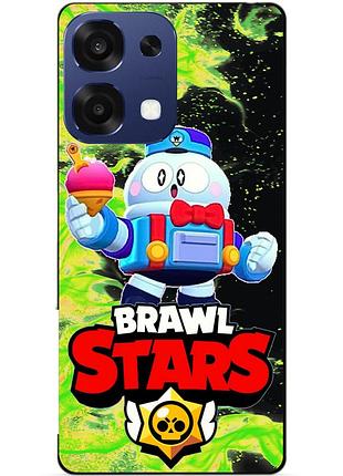 Силіконовий бампер чохол для oppo a6 pro з героєм бравл лу brawl