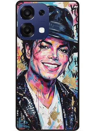 Силиконовый бампер чехол для oppo a6 pro с картинкой michael jackson майкл джексон