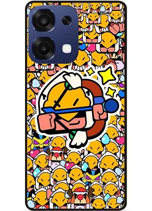 Силиконовый бампер чехол для oppo a6 pro стикеры бравл бо brawl