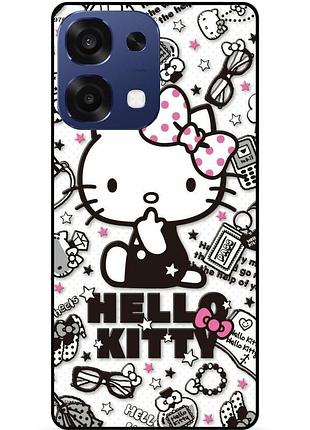 Силіконовий чохол бампер для oppo a6 pro з малюнком хелло китти hello kitty
