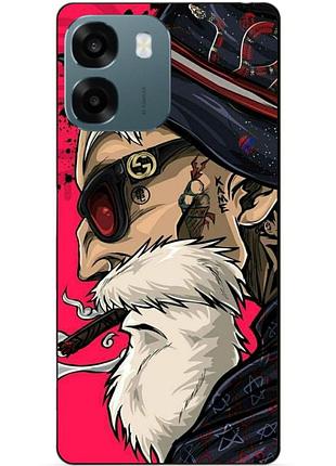 Чехол силиконовый бампер для oppo a6 с рисунком дед хипстер