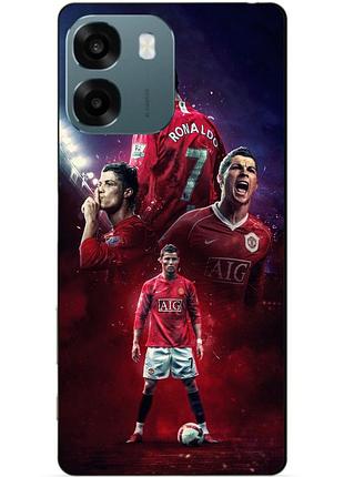 Силіконовий чохол бампер для oppo a6 з малюнком ronaldo mu роналдо