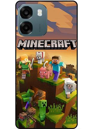 Силіконовий чохол бампер для oppo a6 з малюнком minecraft майнкрафт