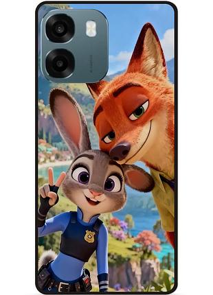 Силиконовый чехол бампер для oppo a6 с рисунком джуди зверополис