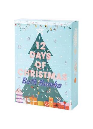 Рождественский адвент-календарь с бомбочками для ванны elysium spa 12 days of christmas bath bombs 

содержит 12 ароматизированных бомбочек для ванны