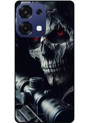 Чохол силіконовий бампер для oppo a6 pro з малюнком скелет череп