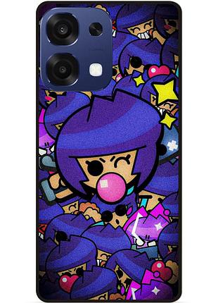Силиконовый бампер чехол для oppo a6 pro стикеры бравл биби brawl