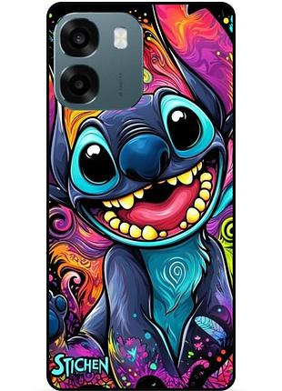 Чехол силиконовый бампер для oppo a6 с рисунком стич stitch