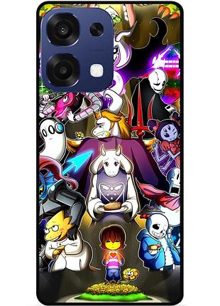 Силиконовый чехол бампер для oppo a6 pro с рисунком андертейл undertale