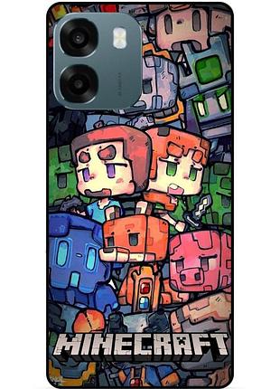 Силіконовий чохол бампер для oppo a6 гра minecraft майнкрафт