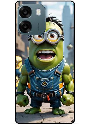 Силіконовий чохол бампер для oppo a6 з малюнком міньйон халк minion