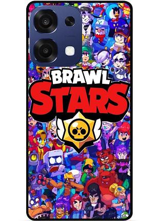 Силіконовий чохол бампер для oppo a6 pro з картинкою бравл силова ліга нокаут brawl леон ворон