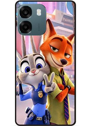Силиконовый бампер чехол для oppo a6 с картинкой джуди зверополис