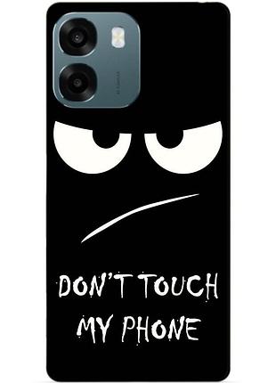 Чехол силиконовый бампер для oppo a6 с рисунком глаза dont touch my phone