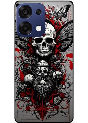 Силіконовий чохол для oppo a6 pro з малюнком череп скелет
