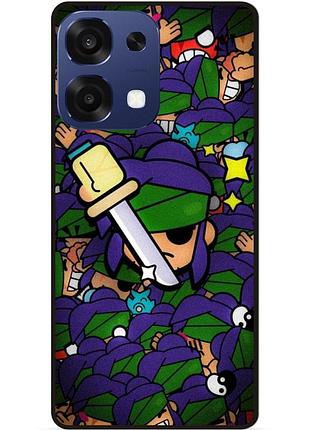 Силиконовый бампер чехол для oppo a6 pro стикеры бравл кэндзи brawl