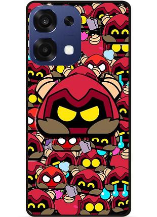 Силиконовый бампер чехол для oppo a6 pro стикеры бравл r-t brawl