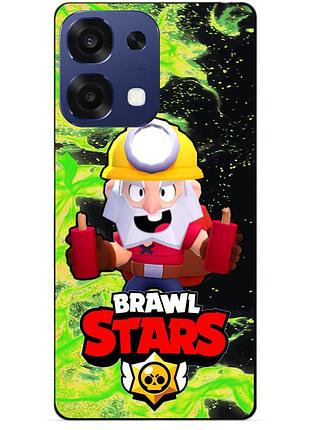 Чехол силиконовый бампер для oppo a6 pro с героем бравл динамайк brawl