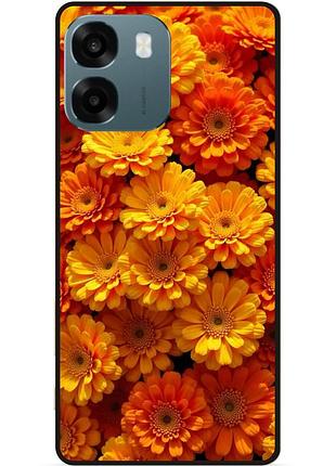 Силиконовый чехол бампер для oppo a6 с рисунком герберы цветы