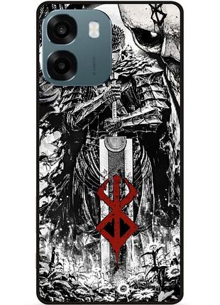 Силиконовый бампер чехол для oppo a6 с рисунком berserk берсерк манга