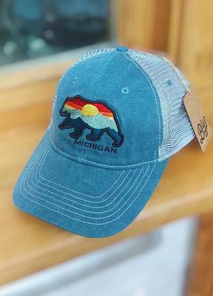 Оригинал бейсболка кепка тракер michigan usa сша мичиган blue 84 ncaa nhl nba mlb nfl new era 47 brand nike adidas puma jordan columbia млб нба нхл ny