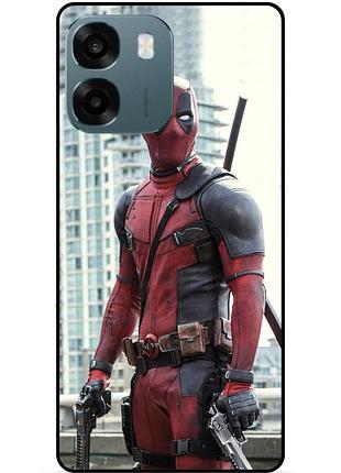 Чехол силиконовый бампер для oppo a6 с рисунком deadpool дэдпул