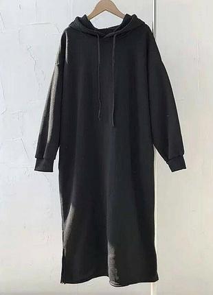 Удлиненный худи туника с капюшоном