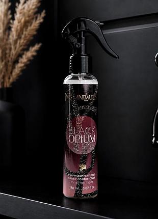 Двофазний парфумований спрей-кондиціонер для волосся yves saint laurent black opium brand collection 150 мл