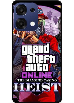 Силиконовый чехол бампер для oppo a6 pro с картинкой гта gta