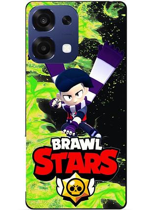 Силіконовий бампер чохол для oppo a6 pro з героєм бравл едгар brawl