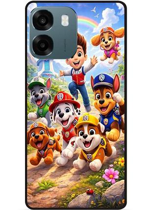 Силиконовый бампер чехол для oppo a6 с рисунком щенячий патруль paw patrol
