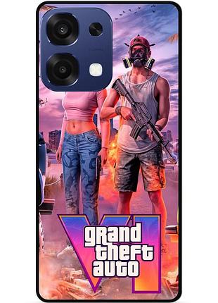 Силіконовий бампер чохол для oppo a6 pro з малюнком gta гта