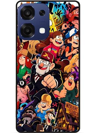 Силиконовый чехол бампер для oppo a6 pro с рисунком гравити фолз gravity falls