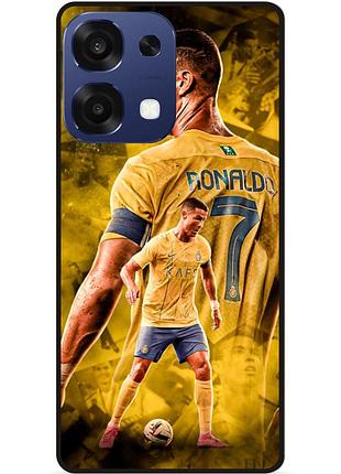 Силиконовый бампер чехол для oppo a6 pro с рисунком роналдо аль наср ronaldo