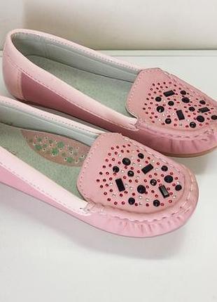 Мокасины для девочки розовые jong golf р.32,34,35