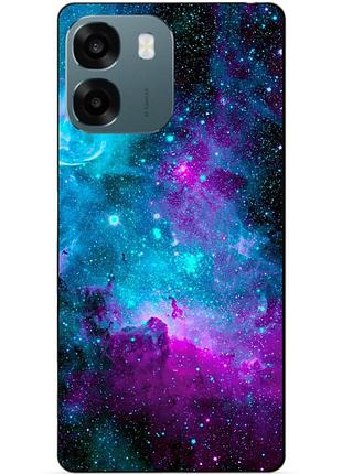 Чехол силиконовый бампер для oppo a6 с рисунком галактика космос