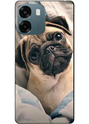 Чехол силиконовый бампер для oppo a6 с рисунком фото мопс