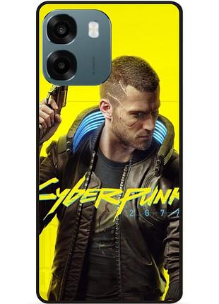 Чохол силіконовий для oppo a6 з малюнком cyberpunk