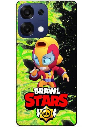 Силіконовий бампер чохол для oppo a6 pro з героєм бравл макс brawl