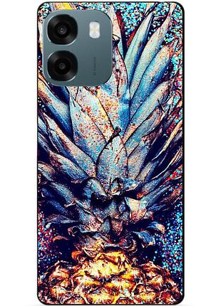 Силіконовий чохол бампер для oppo a6 з малюнком ананас